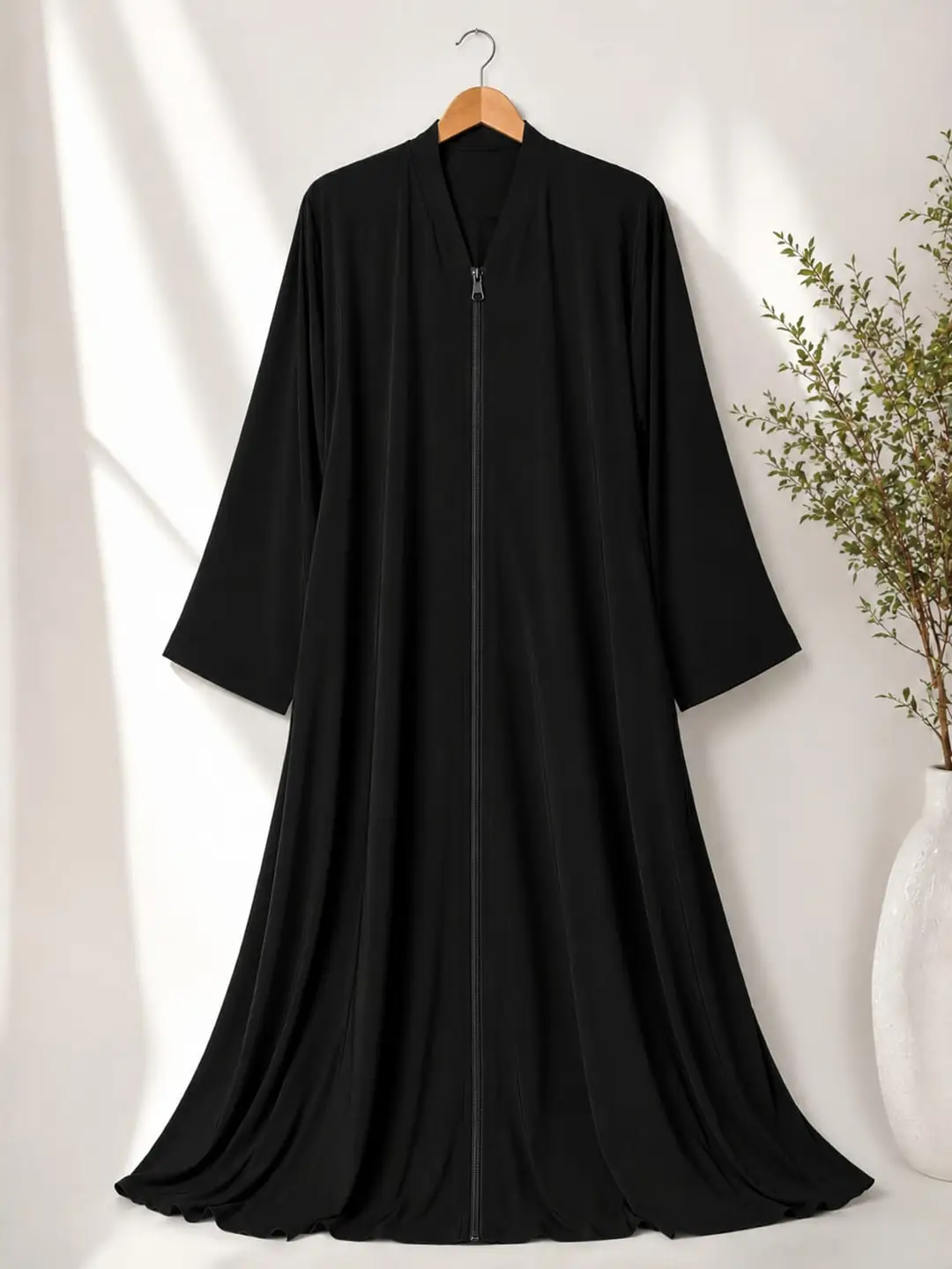 Black Embroidered Nidha Abaya #1 Best Price Pakistan - Image 7