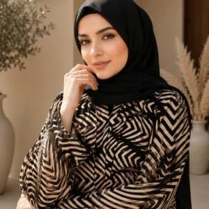 3D Zebra Printed Abaya #1 Best Price in Pakistan