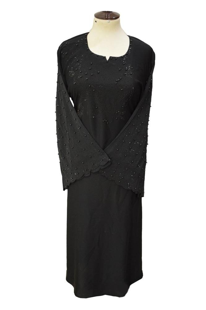 Black Embroidered Nidha Abaya #1 Best Price Pakistan - Image 3