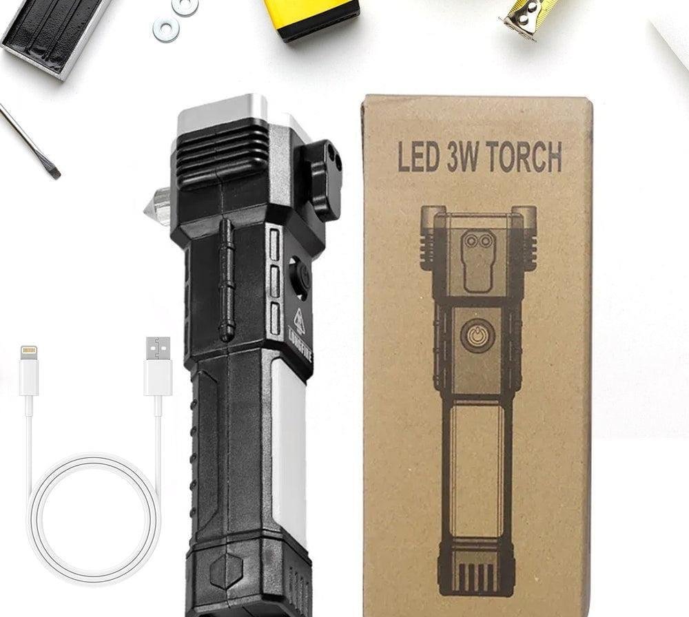 Buy the best Rechargeable LED Torch light in Pakistan. Powerful 3W light, USB-C fast charging, long battery backup & power bank feature for home & outdoor.