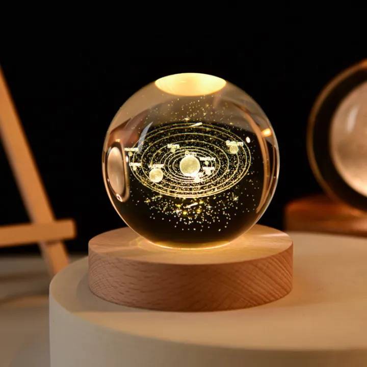 3D Crystal Ball Table Lamp #1 Best Price Pakistan - Image 4