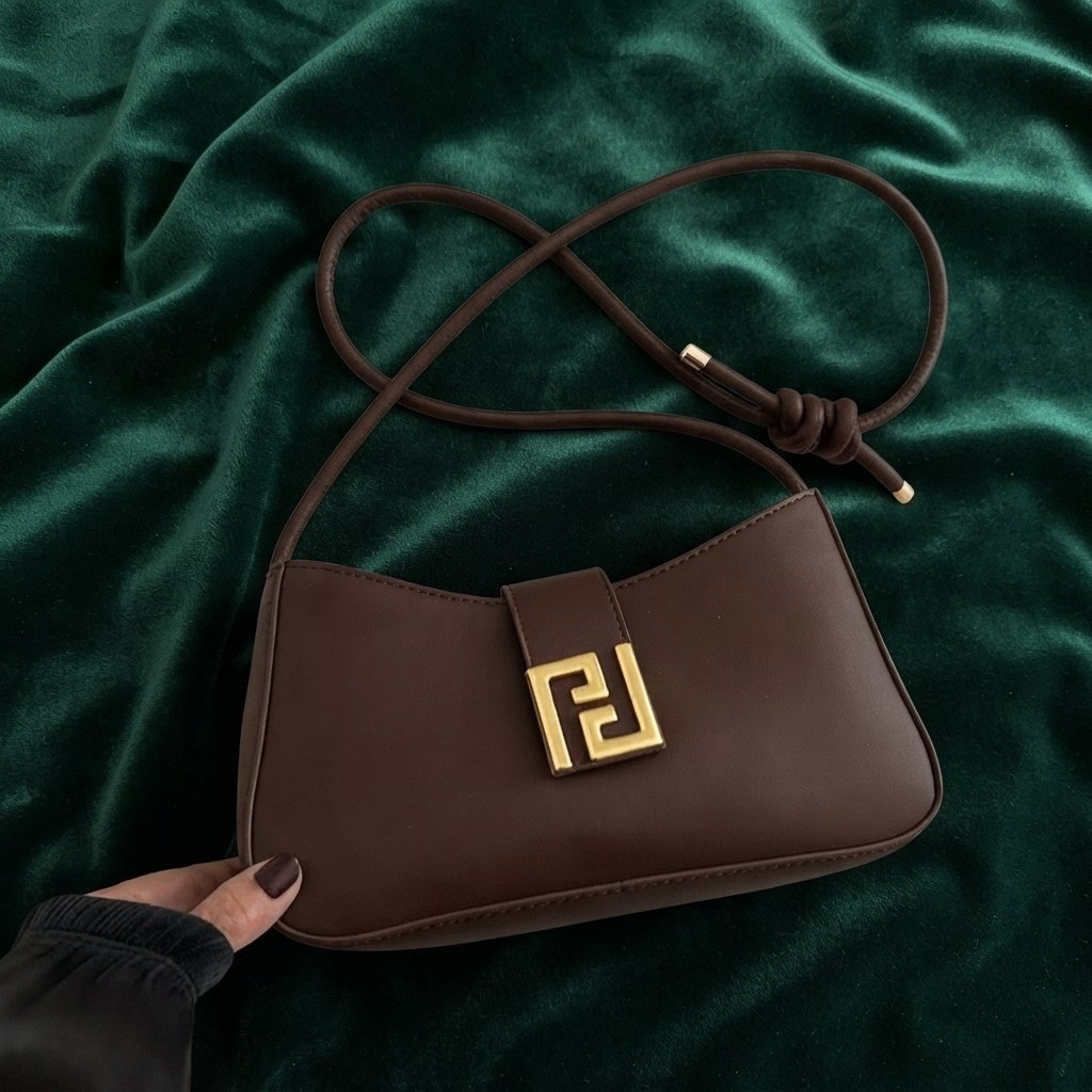 Stylish Brown Cross Body Handbag #1 Casual Shoulder PK - Image 3