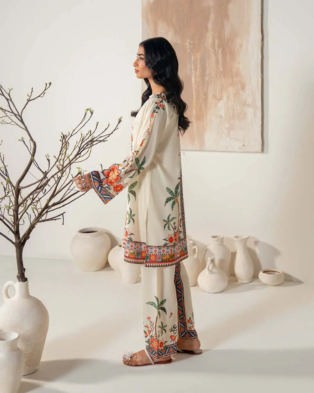 Women Printed Lawn Suit #1 Best Summer Dress Pakistan - Image 3