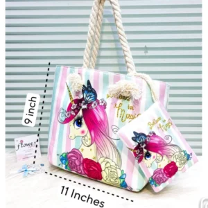 Unicorn Girls Tote Bag #1 Best Cute Kids Bag PK