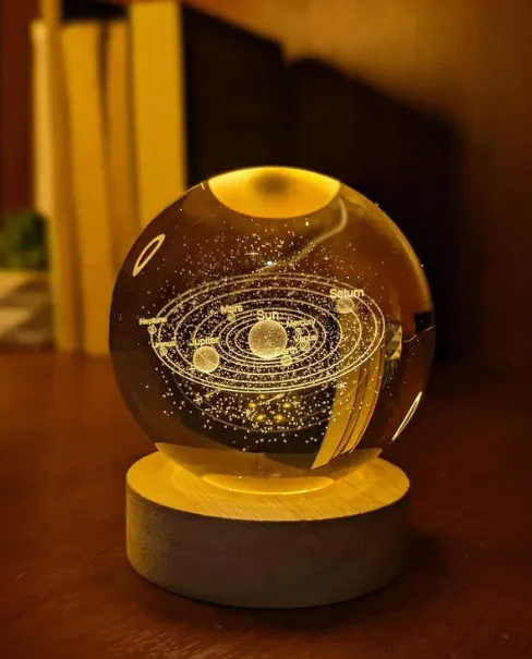 3D Crystal Ball Table Lamp #1 Best Price Pakistan - Image 3