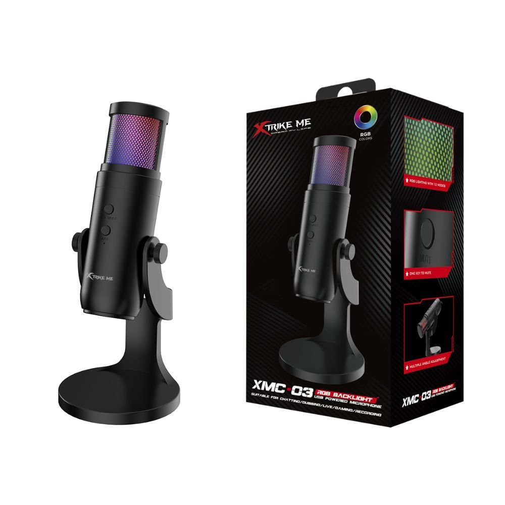 Xtrike Me USB 12 RGB Light Gaming Microphone #1 PK - Image 2
