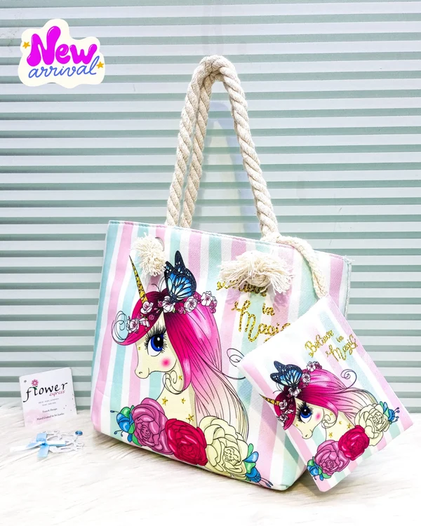 Unicorn Girls Tote Bag #1 Best Cute Kids Bag PK - Image 5