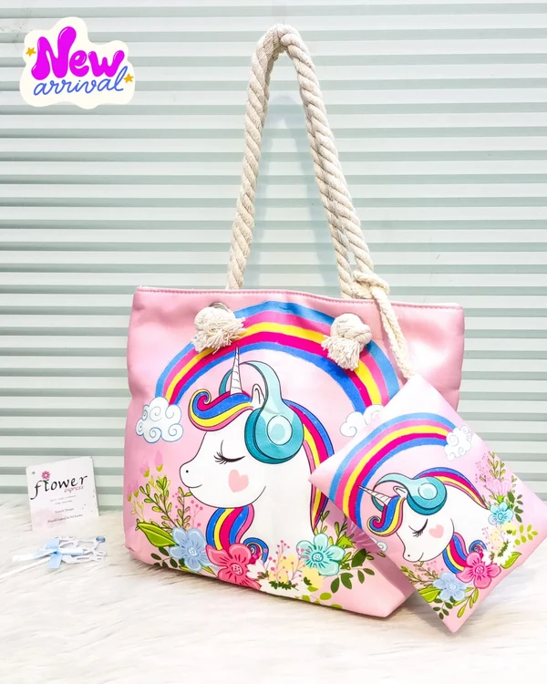 Unicorn Girls Tote Bag #1 Best Cute Kids Bag PK - Image 4