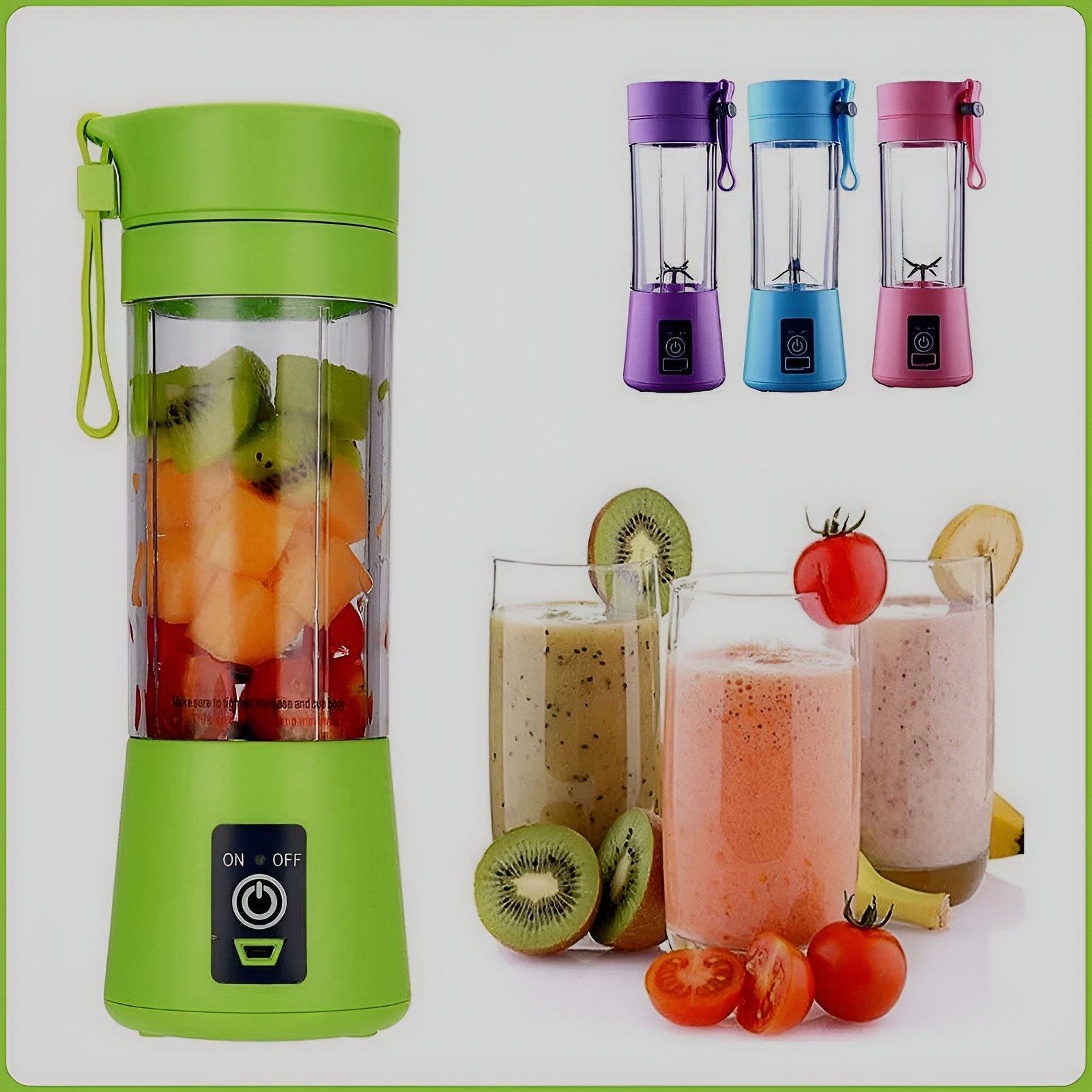 Portable Mini 6 Blade Juicer Blender #1 380ml PK` - Image 4