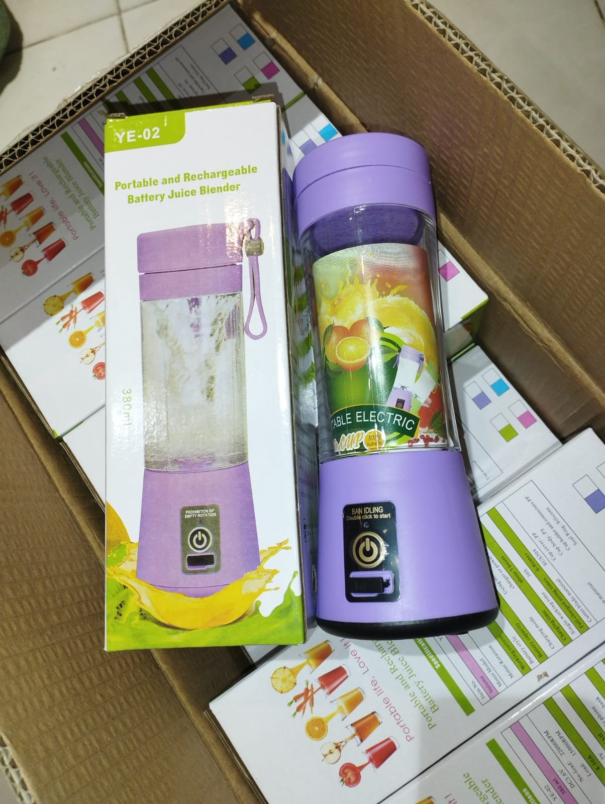 Portable Mini 6 Blade Juicer Blender #1 380ml PK` - Image 2