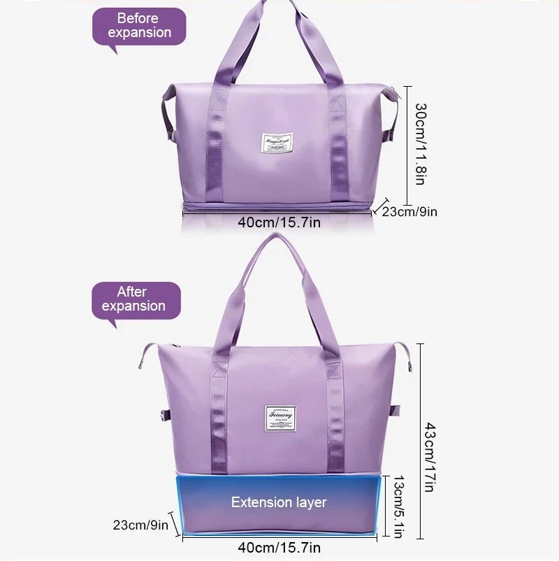 Women's Travel Gym Duffel Bag #1 Best Expandable PK - Image 3